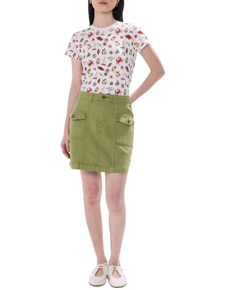 Just Add Water Tee in Ivory Multi image 2