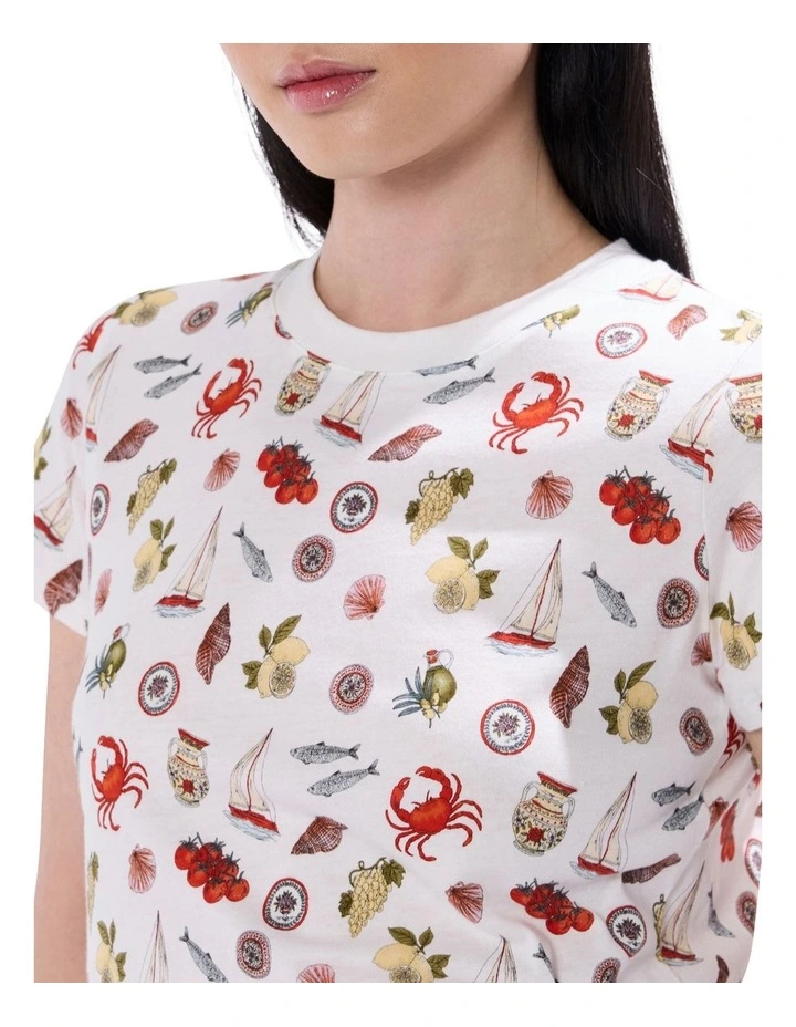 Just Add Water Tee in Ivory Multi image 3