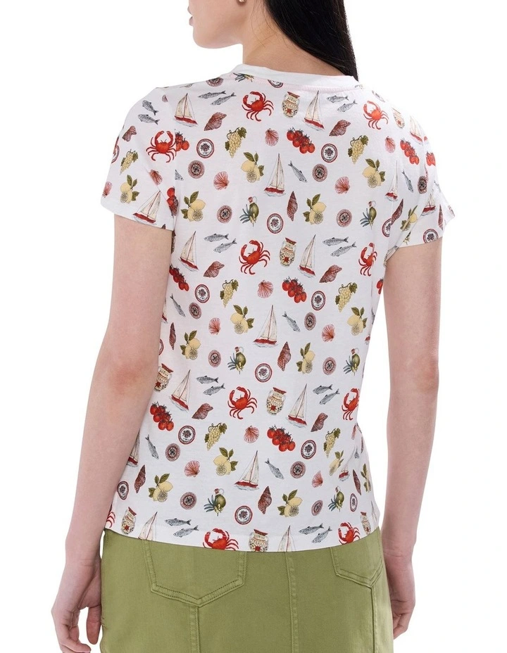 Just Add Water Tee in Ivory Multi image 4