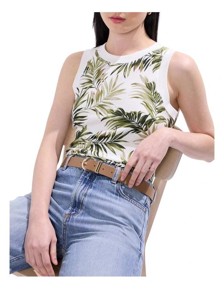 Leaf The City Tank in Ivory Multi image 4