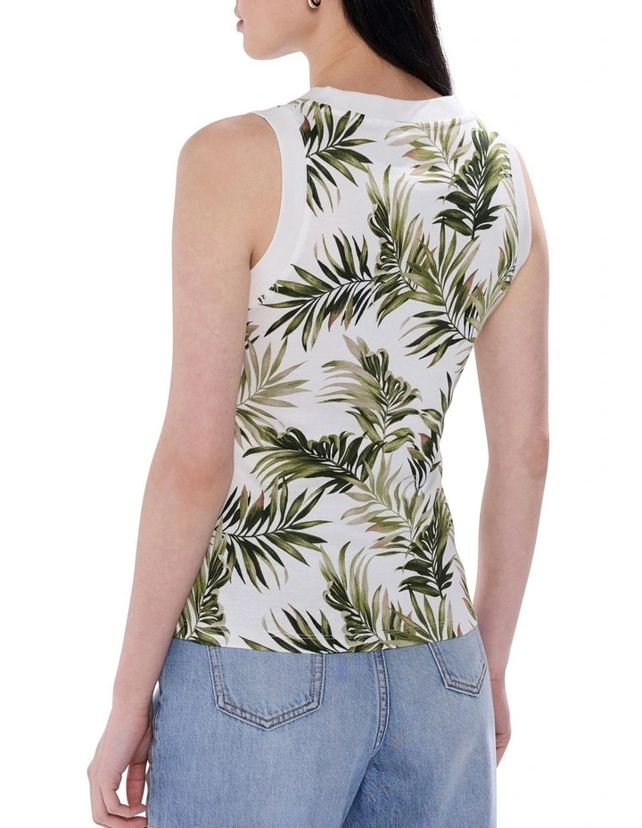 Leaf The City Tank in Ivory Multi image 5