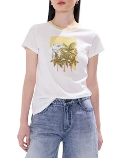 Palm Cove Tee in White