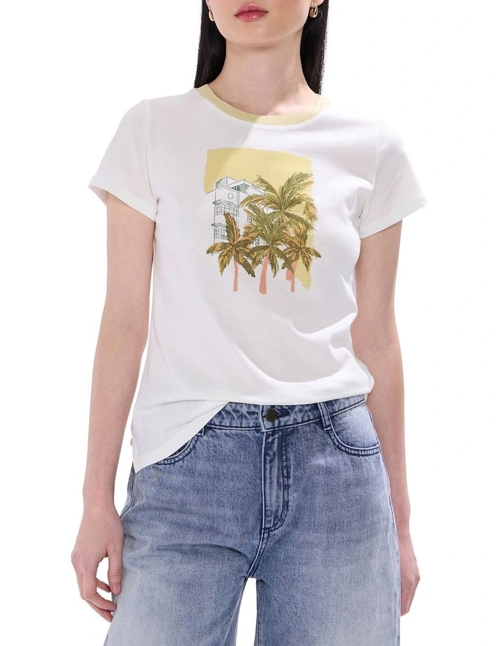 Palm Cove Tee in White image 1
