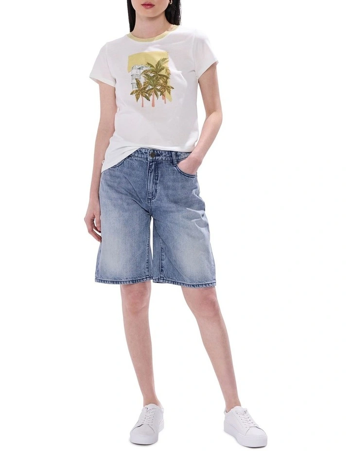 Palm Cove Tee in White image 2