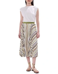 In The Spot-stripe! Skirt in Green Stripe