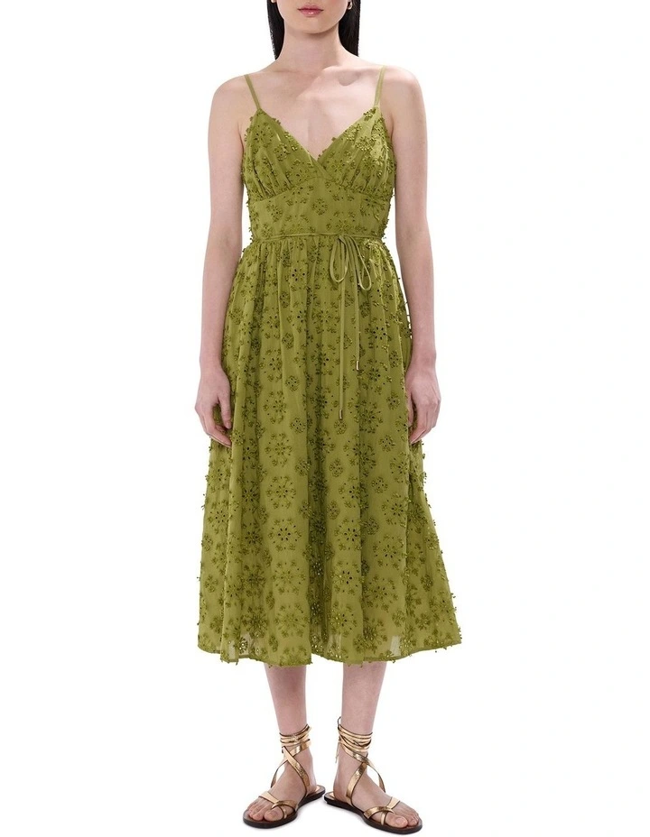 We Were A Movie Dress in Olive image 1