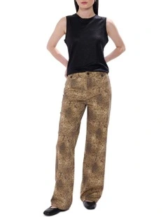 Spot To The Top Jeans in Brown Multi