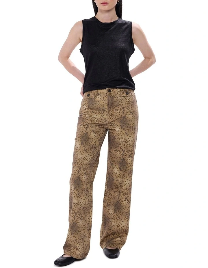Spot To The Top Jeans in Brown Multi image 1