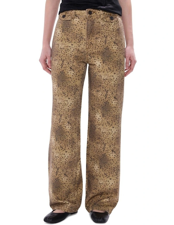 Spot To The Top Jeans in Brown Multi image 2
