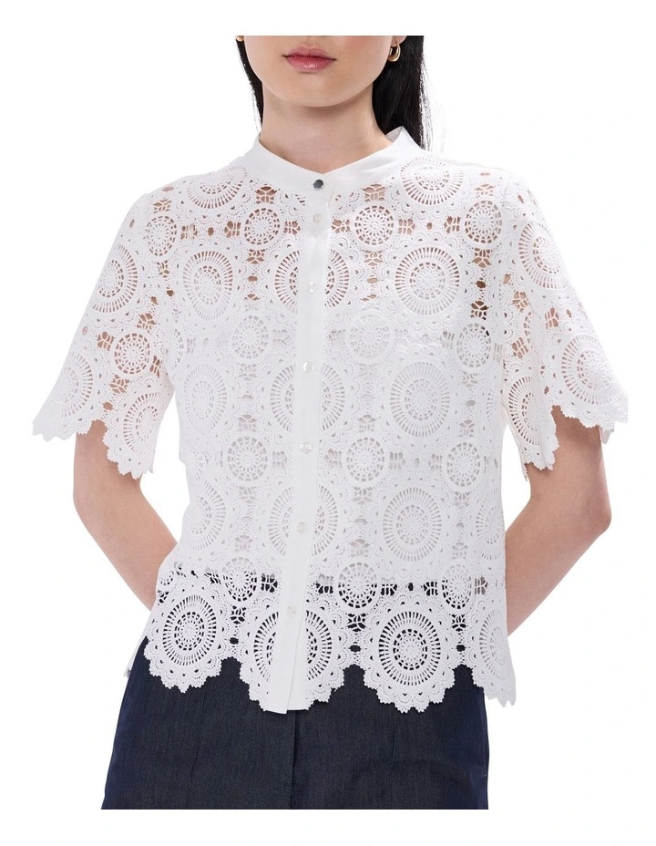 Juni Lace Top in White image 1