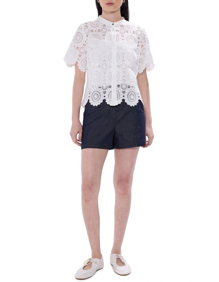 Juni Lace Top in White image 2