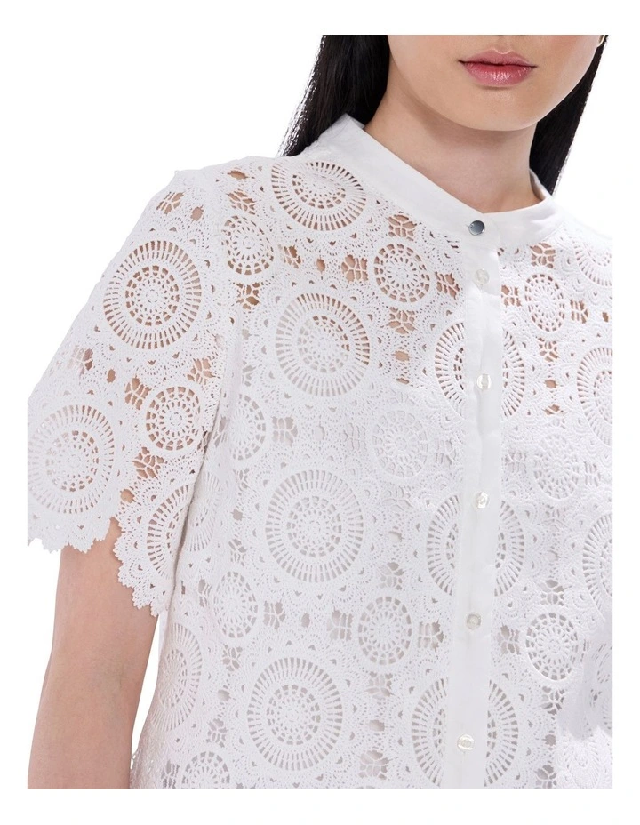 Juni Lace Top in White image 3
