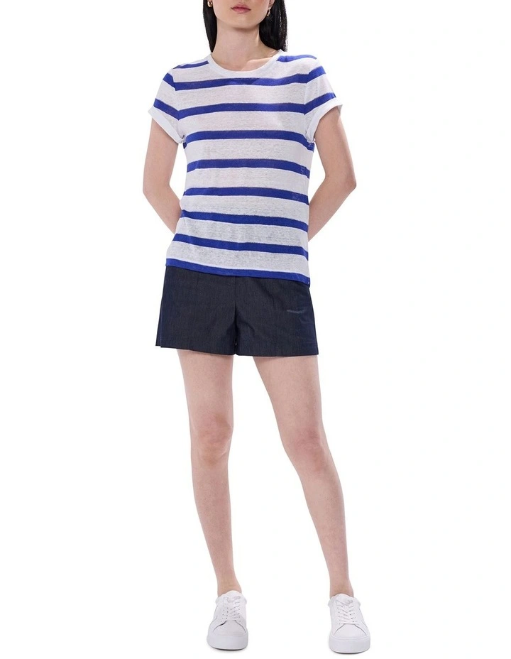 Cecilia Stripe Tee in Blue Stripe image 2