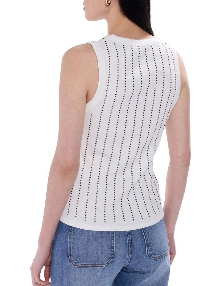 Brooke Hot Fix Tank in White image 4