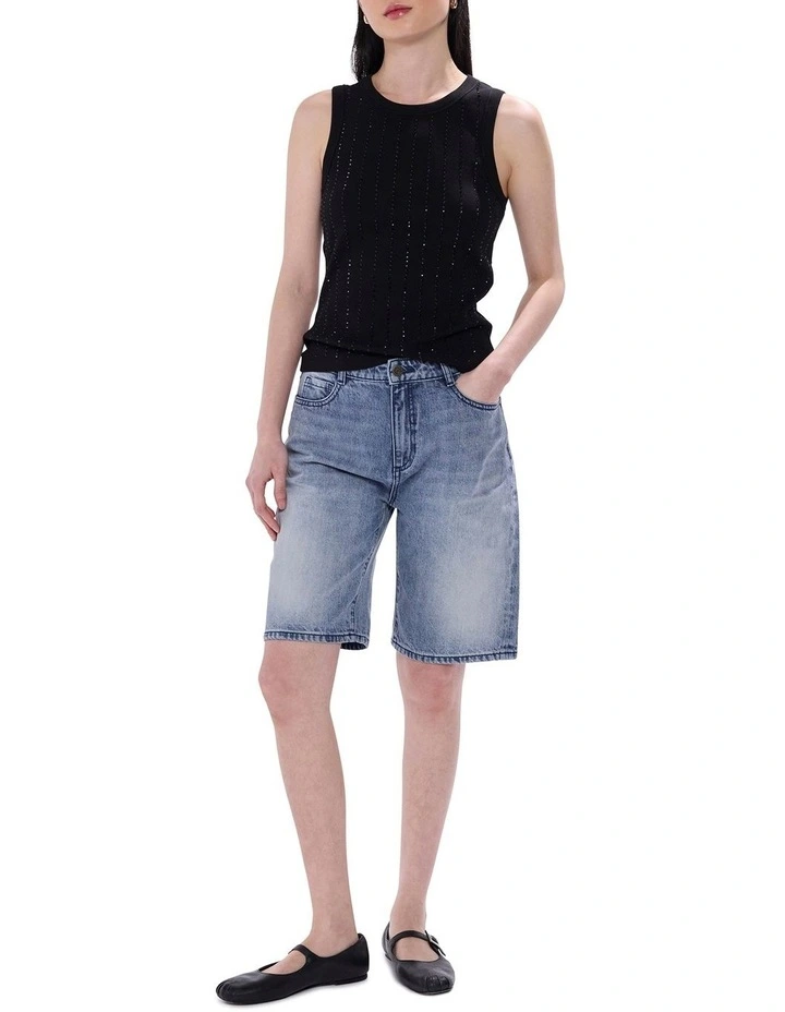 Brooke Hot Fix Tank in Black image 2