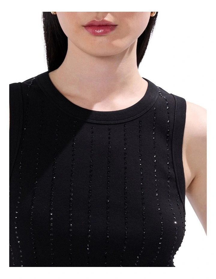 Brooke Hot Fix Tank in Black image 3
