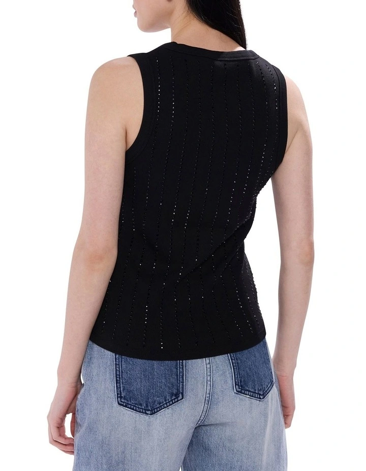 Brooke Hot Fix Tank in Black image 4