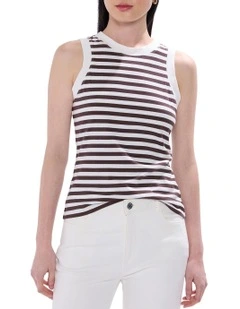 Fabulous Stripe Tank in Brown Stripe