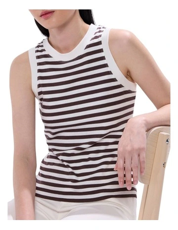 Fabulous Stripe Tank in Brown Stripe