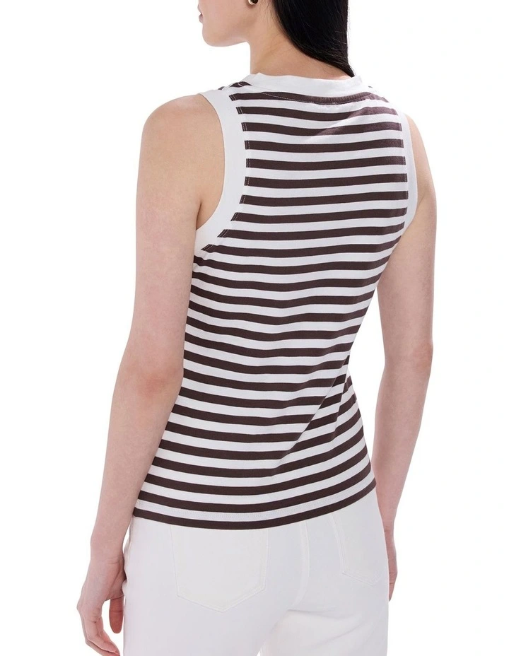 Fabulous Stripe Tank in Brown Stripe image 3