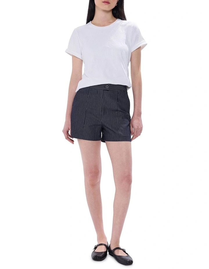 Kelsi Jacquard Tee in White image 2