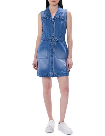 Gabriella Denim Mini Dress in Messina Blue