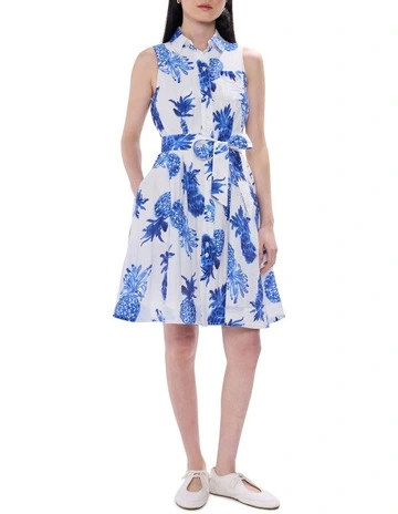 It's Sour Time Dress in White Multi