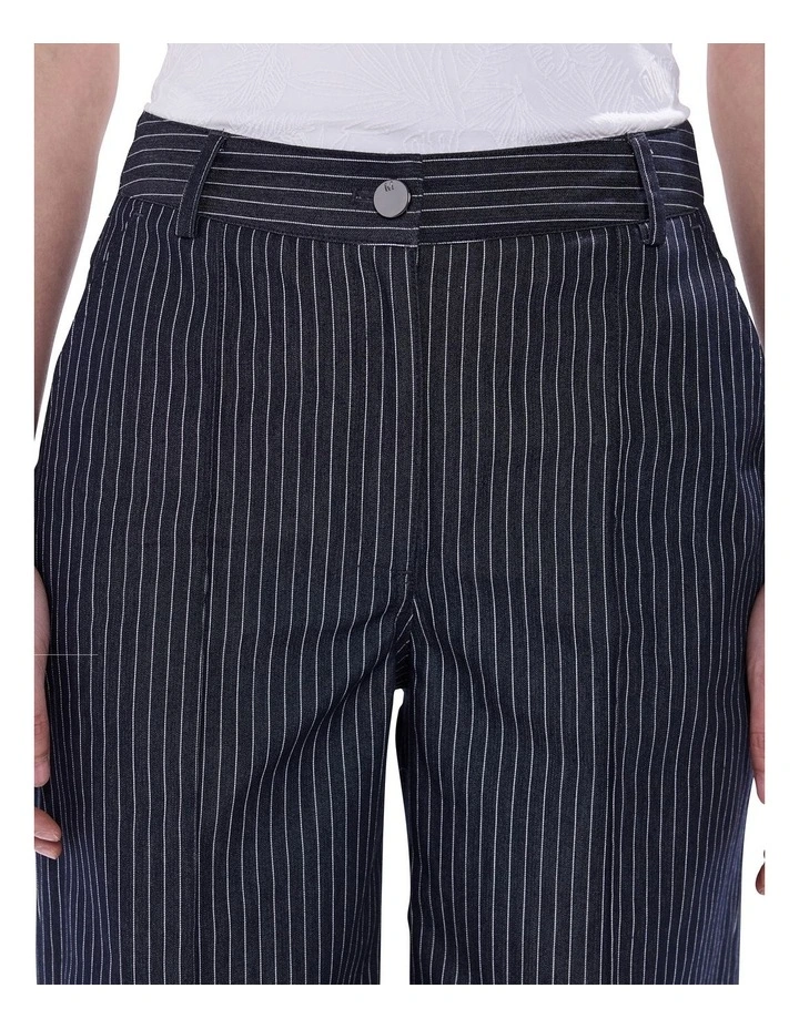 Spencer Smart Denim Pant in Navy Stripe image 3
