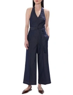 Spencer Smart Denim Jumpsuit in Indigo