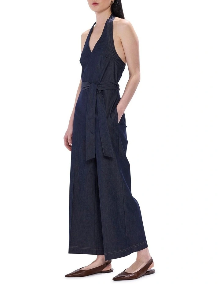 Spencer Smart Denim Jumpsuit in Indigo image 2
