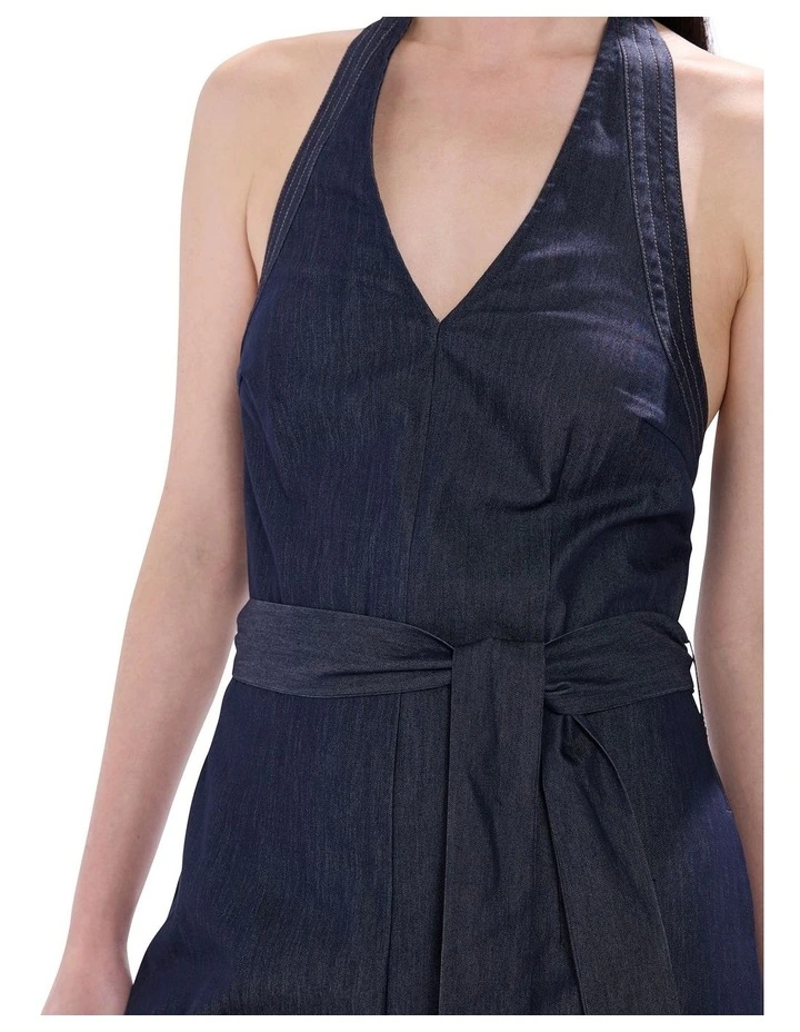 Spencer Smart Denim Jumpsuit in Indigo image 3