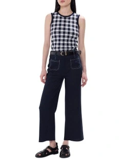 Tunnel Of Love Linen Mix Pant in Deep Sapphire