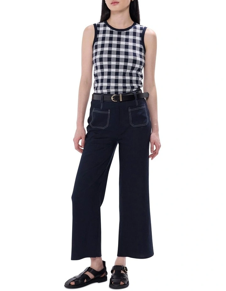 Tunnel Of Love Linen Mix Pant in Deep Sapphire image 1