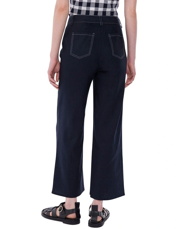 Tunnel Of Love Linen Mix Pant in Deep Sapphire image 4
