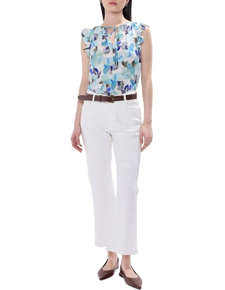 Touch Of Rain Top in Teal Multi image 2