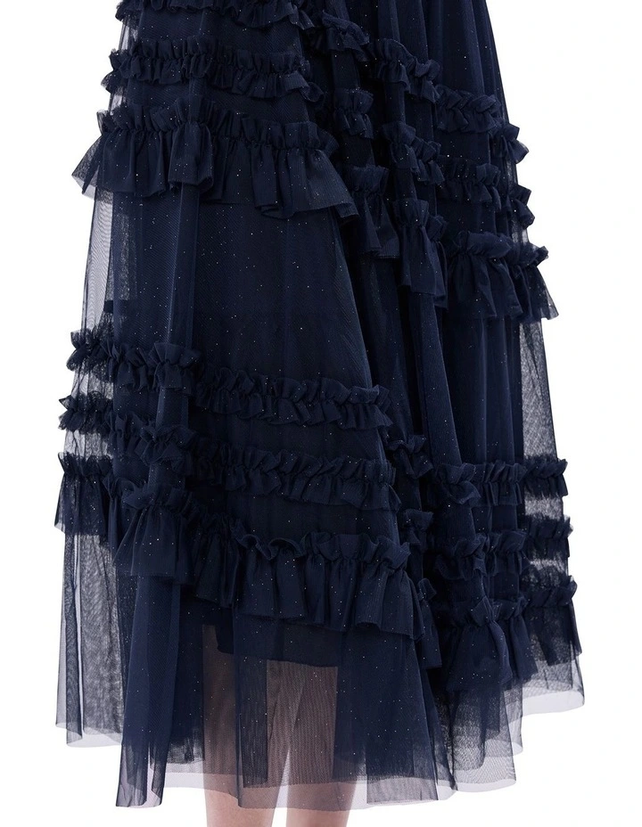 Aegean Tulle Ruffle Skirt in Deep Sapphire image 3
