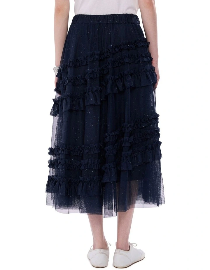 Aegean Tulle Ruffle Skirt in Deep Sapphire image 4