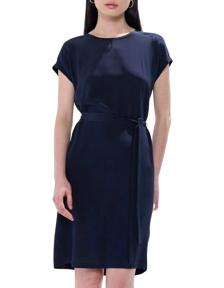 Athene Silk Front Dress in Deep Sapphire image 2
