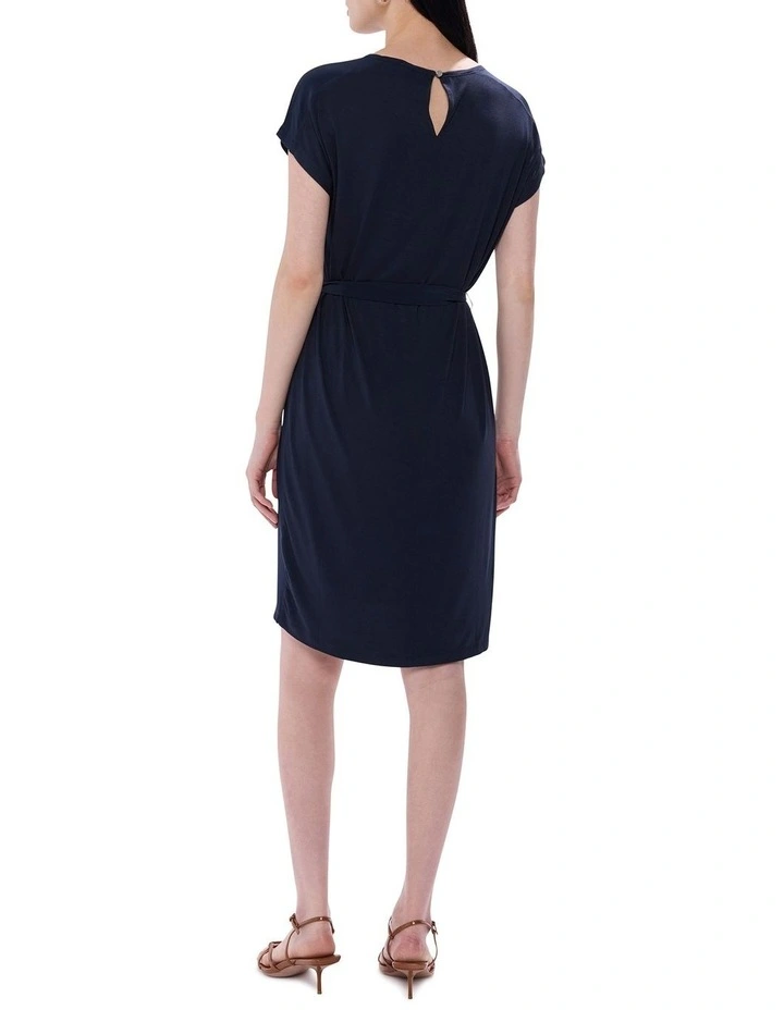 Athene Silk Front Dress in Deep Sapphire image 4