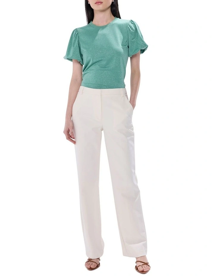 Hera Metallic Top in Misty Jade image 2
