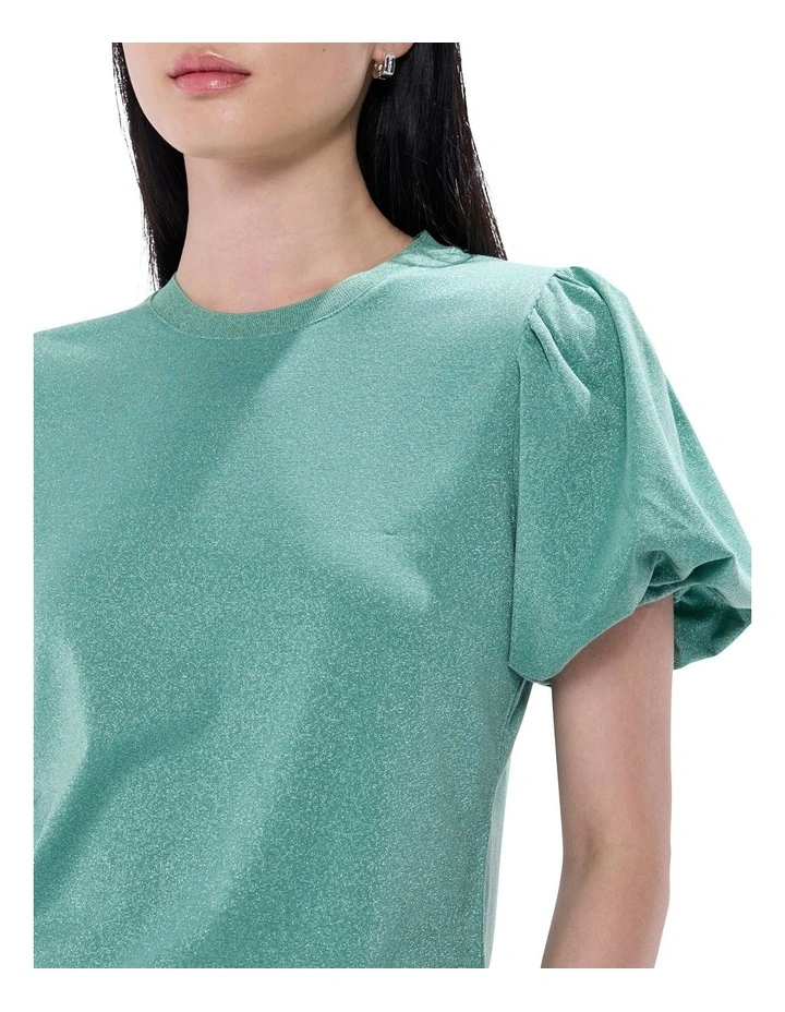 Hera Metallic Top in Misty Jade image 3