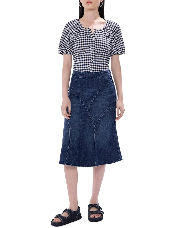 Madison Denim Skirt in Galaxy Blue image 1