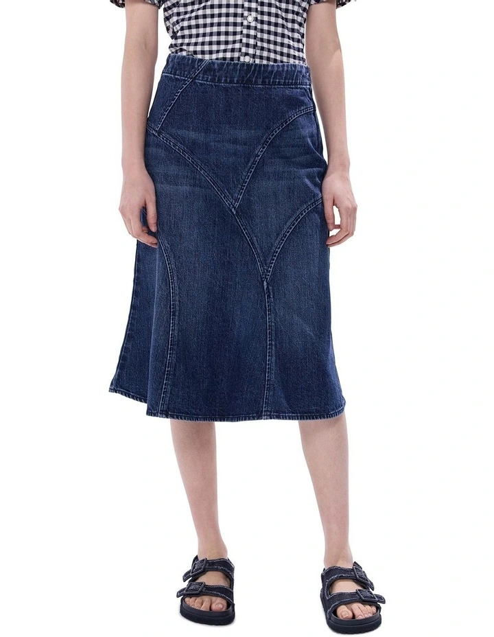 Madison Denim Skirt in Galaxy Blue image 2