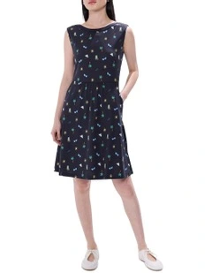 Fanta-sea Island Dress in Navy Multi
