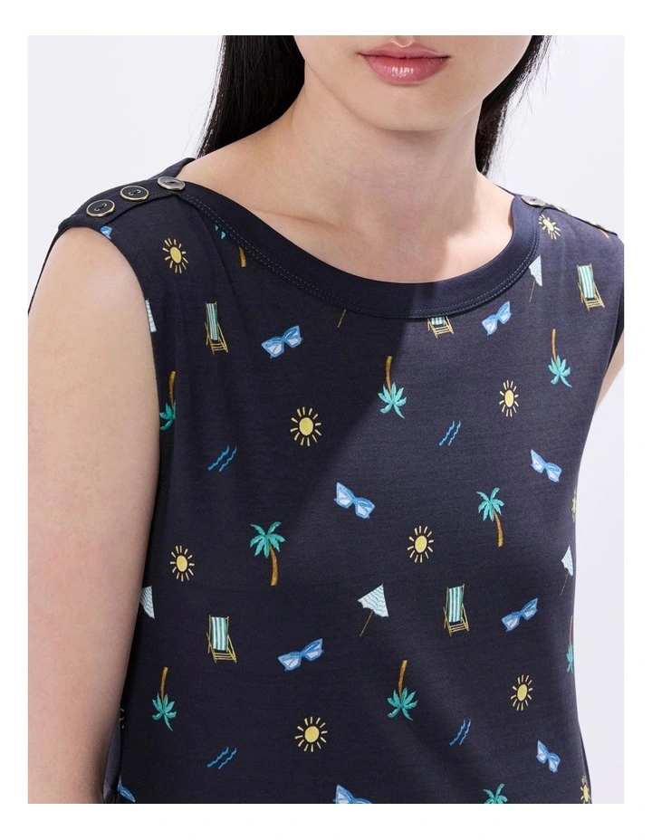 Fanta-sea Island Dress in Navy Multi image 3