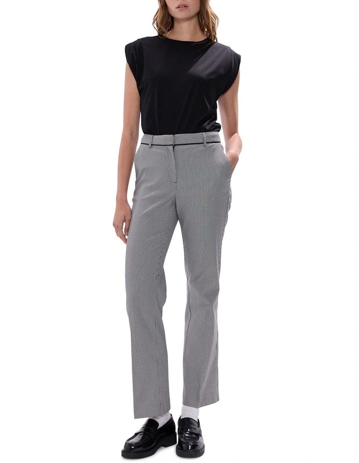 Emily Straight Leg Pant in Black/White image 1