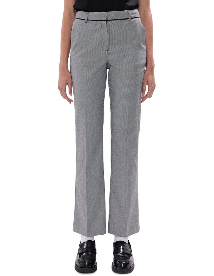 Emily Straight Leg Pant in Black/White image 2