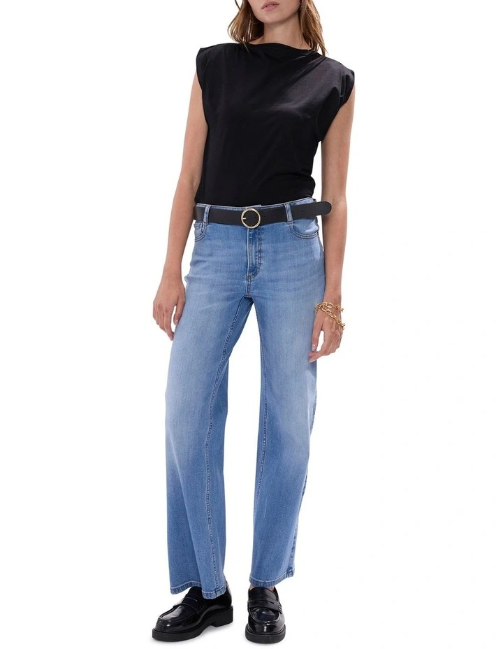 Andy Straight Leg Jean in Crete Blue image 1