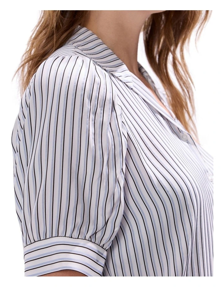Cormac Shirt in Blue Stripe image 3