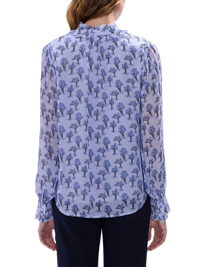 Take On Tree Blouse in Pearl Blue image 4
